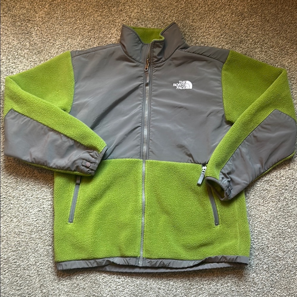 The North Face Charcoal/Grey & Green Fleece